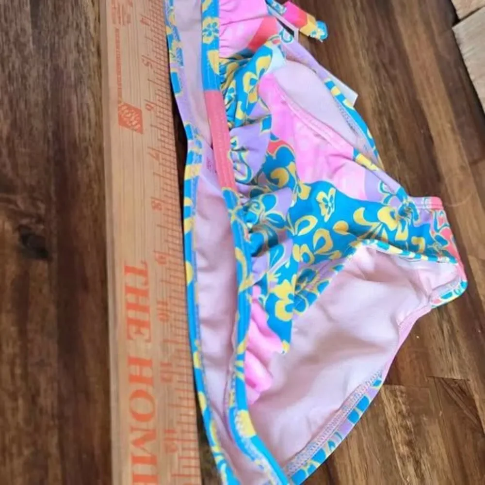 Time and Tru Women's Side Tie Bikini Bottom Multicolor Size M (8-10) NWT